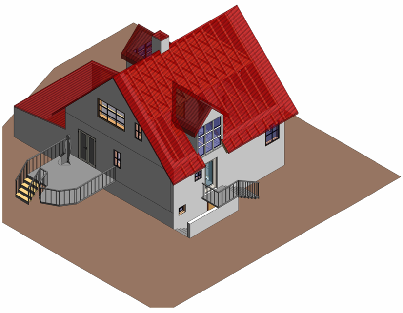 3D-visualisering af ny kvist og tagkonstruktion i Køge