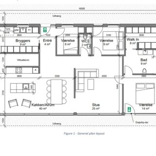 Plantegning af sommerhus med statiske beregninger i Børkop